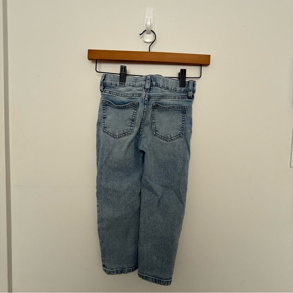 H&M boys straight cut Blue washed out Jeans 4-5T - Picture 2 of 4